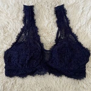 Aerie Navy Lace Bralette